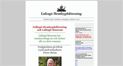Desktop Screenshot of lidingohembygd.se